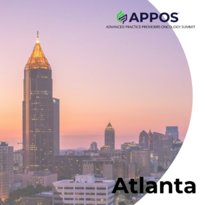 A photo of the Atlanta skyline with the APPOS logo across the top