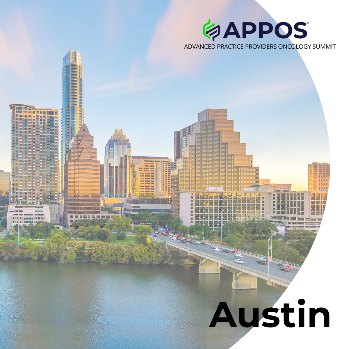 Image of the Austin skyline with the APPOS logo across the top.