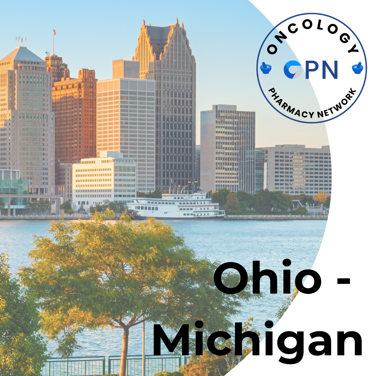 A photo of the Detroit skyline with the APPOS logo across the top